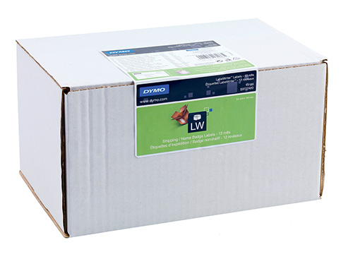 Etichette DYMO® LabelWriter™ Spediz./Badge Bianco (12 rotoli) - 54 x 101 mm