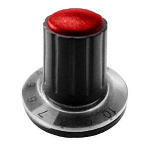Manopola A Mandrino 26x21 Ø6 Rossa MA/1131R