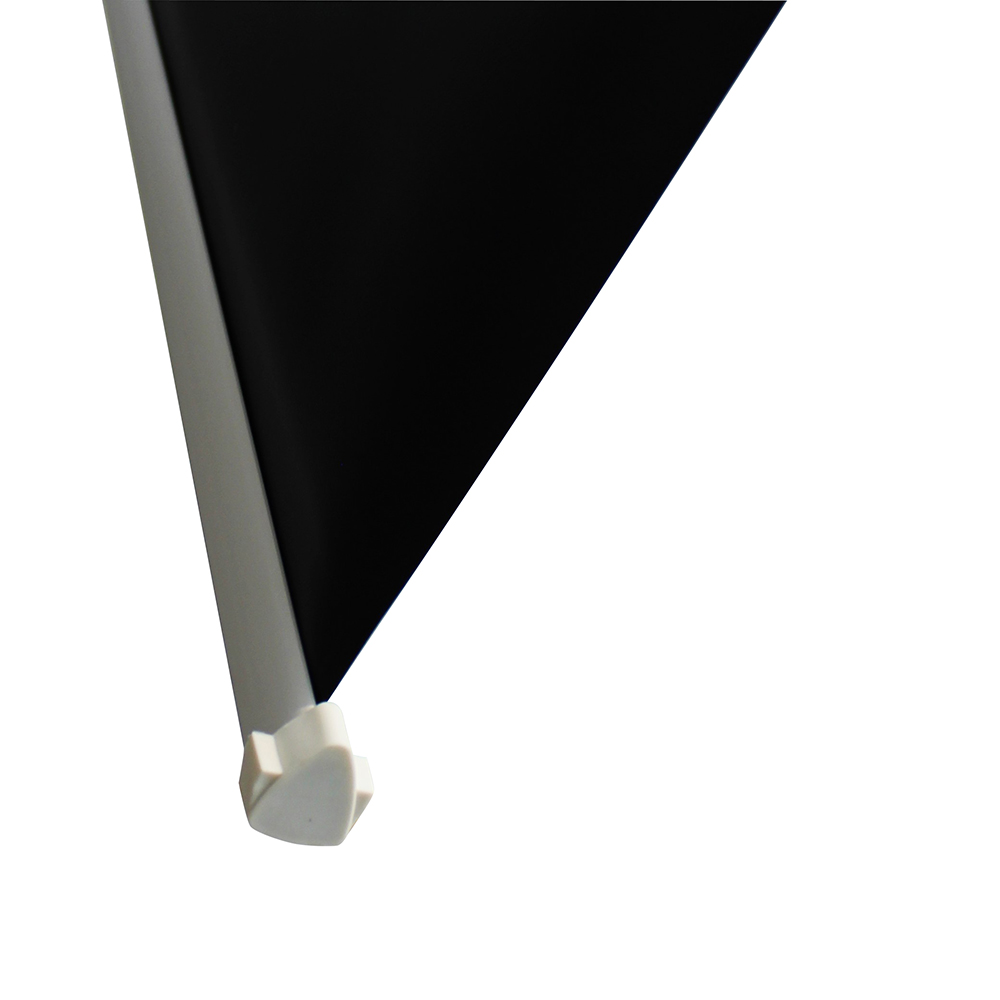 Schermo Manuale 200x152cm con tela bianca, retro nero e bordo nero, formato 16:9, Mod. IR-S3202RN
