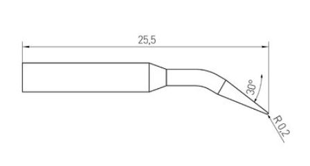 RTM Micro Punta saldante, punta conica, Ø 0,4 mm, MIL-SPEC T0054463399N Weller