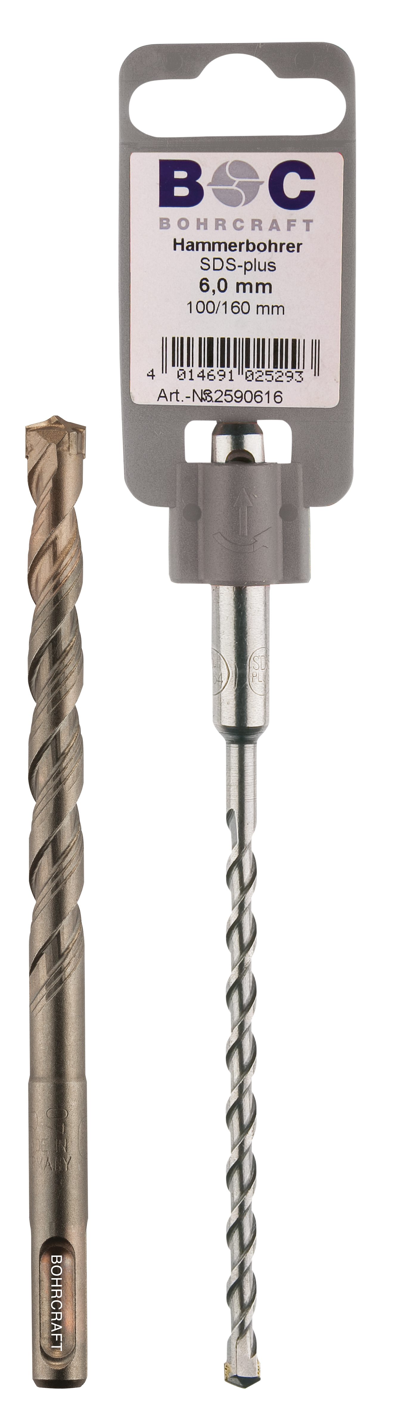 BOHRCRAFT 26120520045 Punta per martelli SDS-PLUS 4 taglienti MD ø 20 mm L 450 mm conf. 1pz