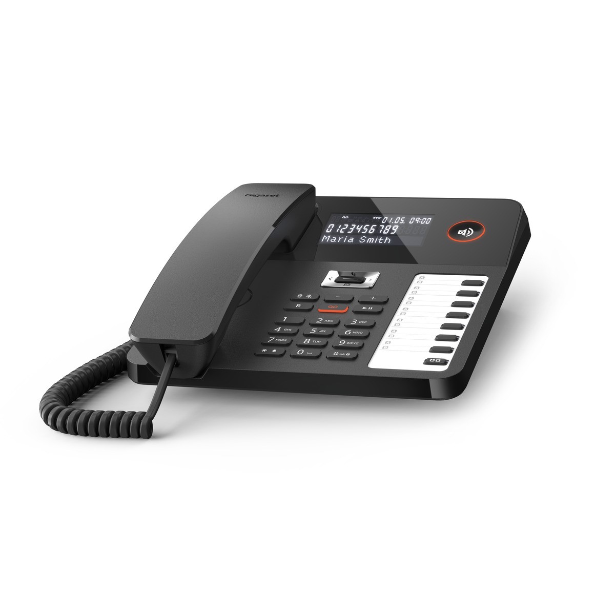Il telefono da tavolo e da parete con filo con segreteria telefonica Gigaset DESK 800