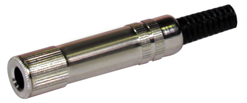 PRESA 6,4MM MONO METALL C/CODOLO IN PLASTICA