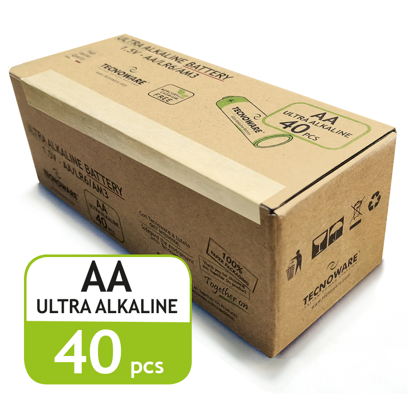 Tecnoware ULTRA Alkalina batteria alcalina AA in scatola da 40 pile FBA17646