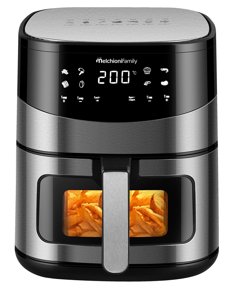 Friggitrice ad aria ARIANNA 6,5L con doppia resistenza nera
