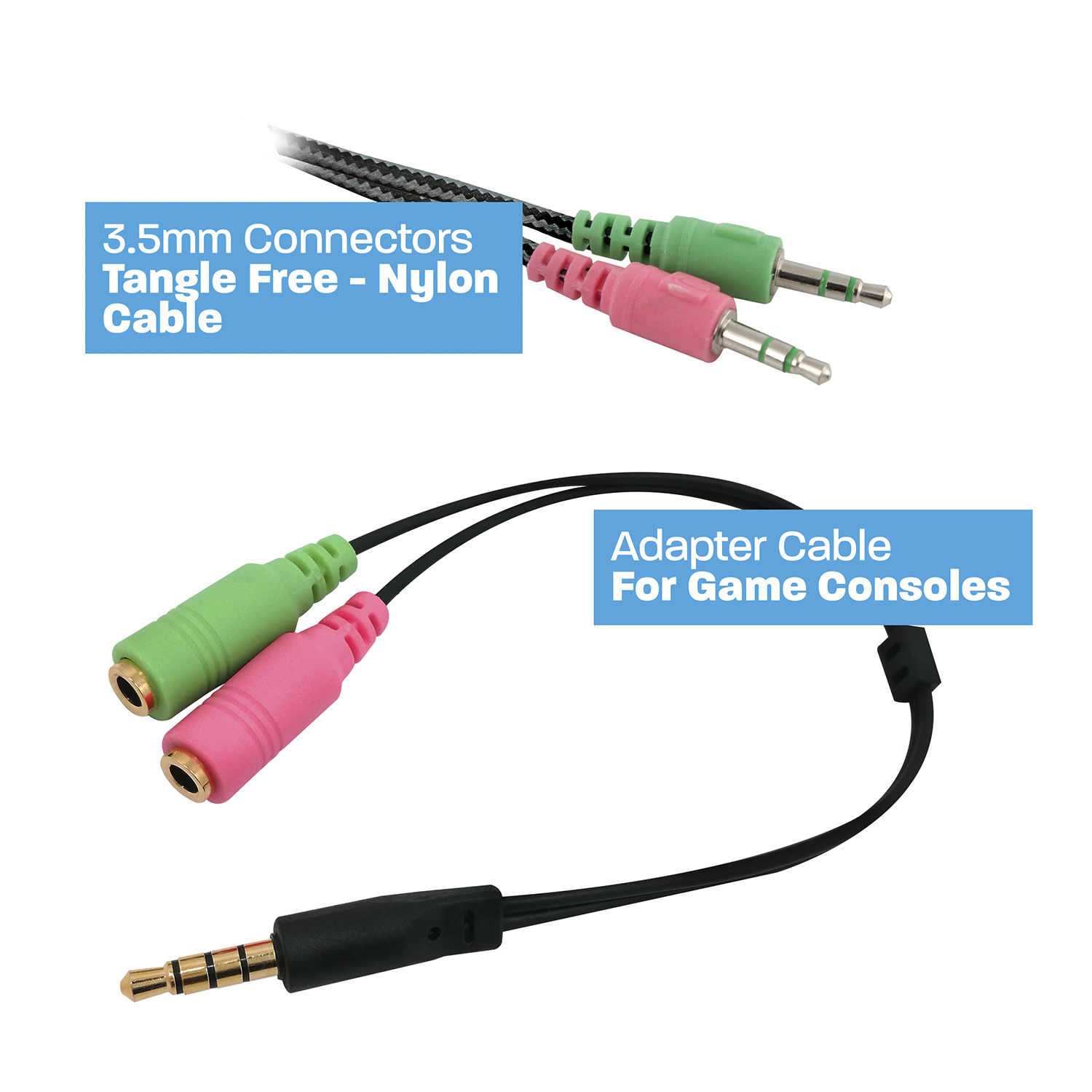 Cuffia Over Ear Gaming con microfono, PC/Console - 2 x Jack 3.5mm