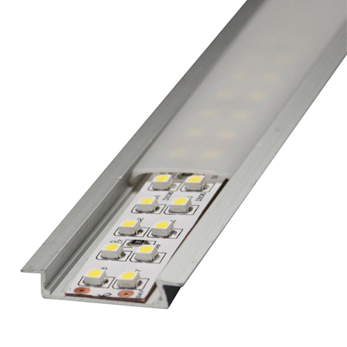 Profilo alluminio per stripled da 20mm copertura opale piana 2mt. LR44- COVER MKC Light