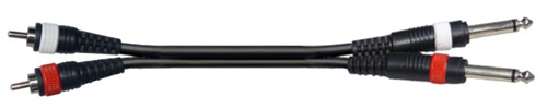 Cavo 2x rca m-2x jack6,3m 3m JJRR-30BK