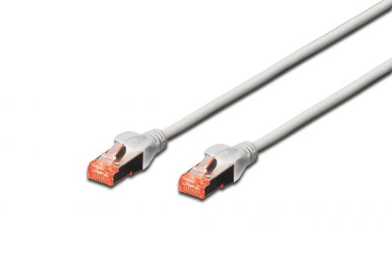 Digitus DK-1644070 - Cavo Patch S-FTP CAT 6, CU, 27AWG, guaina LSZH, colore grigio, lunghezza 7 mt.