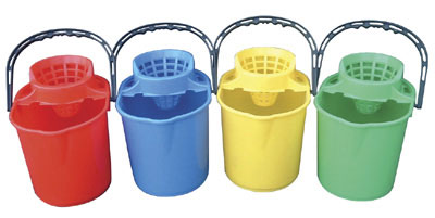 Secchio rosso per mocio, 15 litri, in plastica