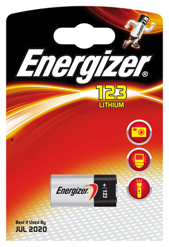 Batteria al litio Energizer CR123A