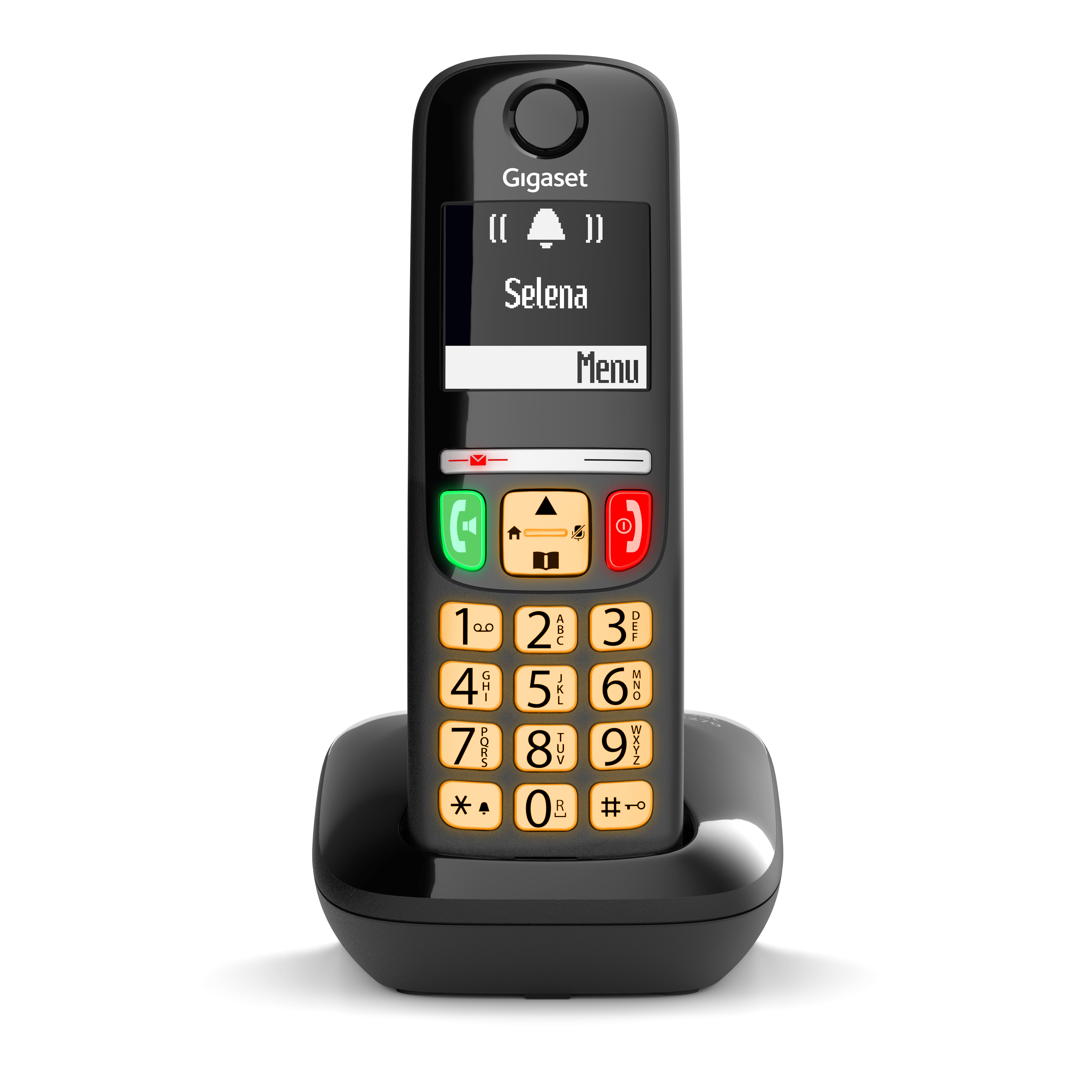 Telefono Cordless Gigaset DECT con tasti grandi E270 - colore Nero