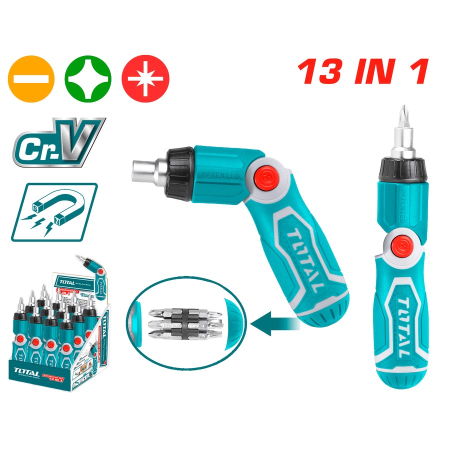 Cacciavite a cricchetto - 12 punte incluse TACSD30136