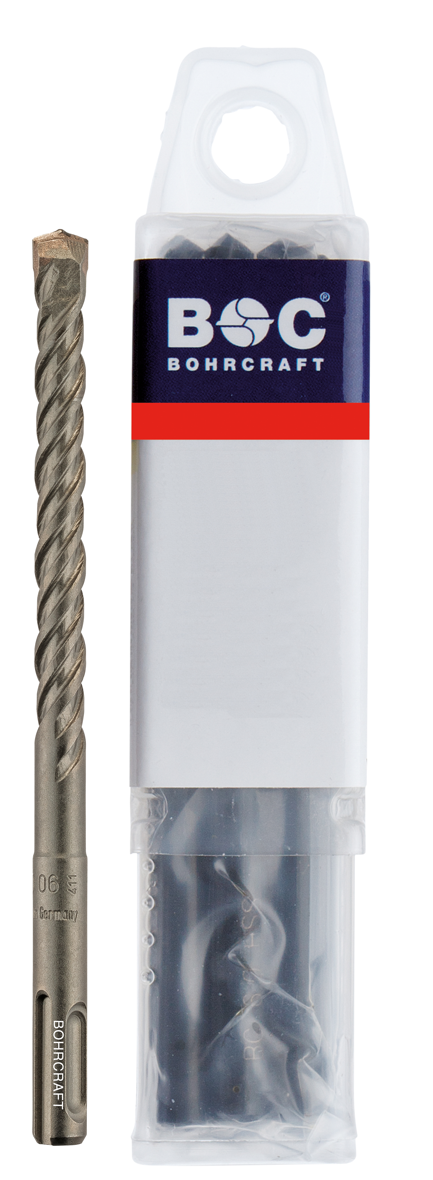 BOHRCRAFT 26100905016 Punta per martelli con inserti MD, attacco SDS-PLUS 4 eliche ø 5,0 mm L=160 mm L2=100 mm conf. 10 pz