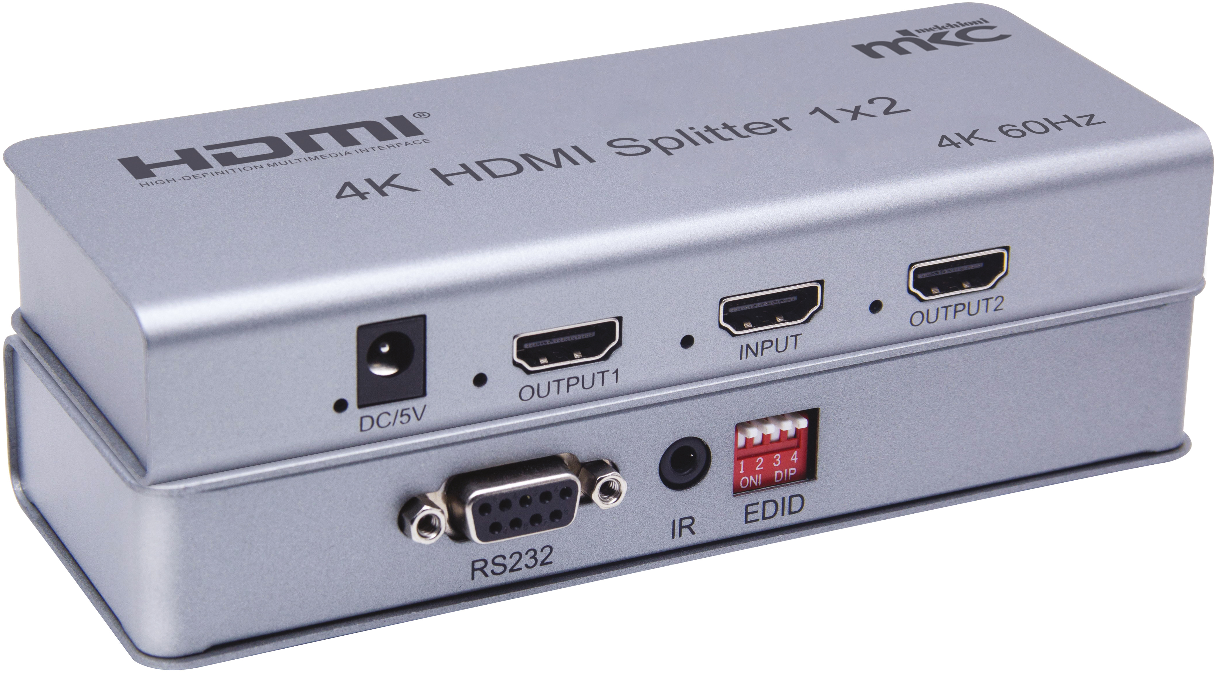 Divisore HDMI 4K 60Hz V2.0 EDID 1IN x 2OUT mod. MK-911-2plus