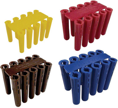Tasselli in plastica rossi da muro No. 6-10  100pz