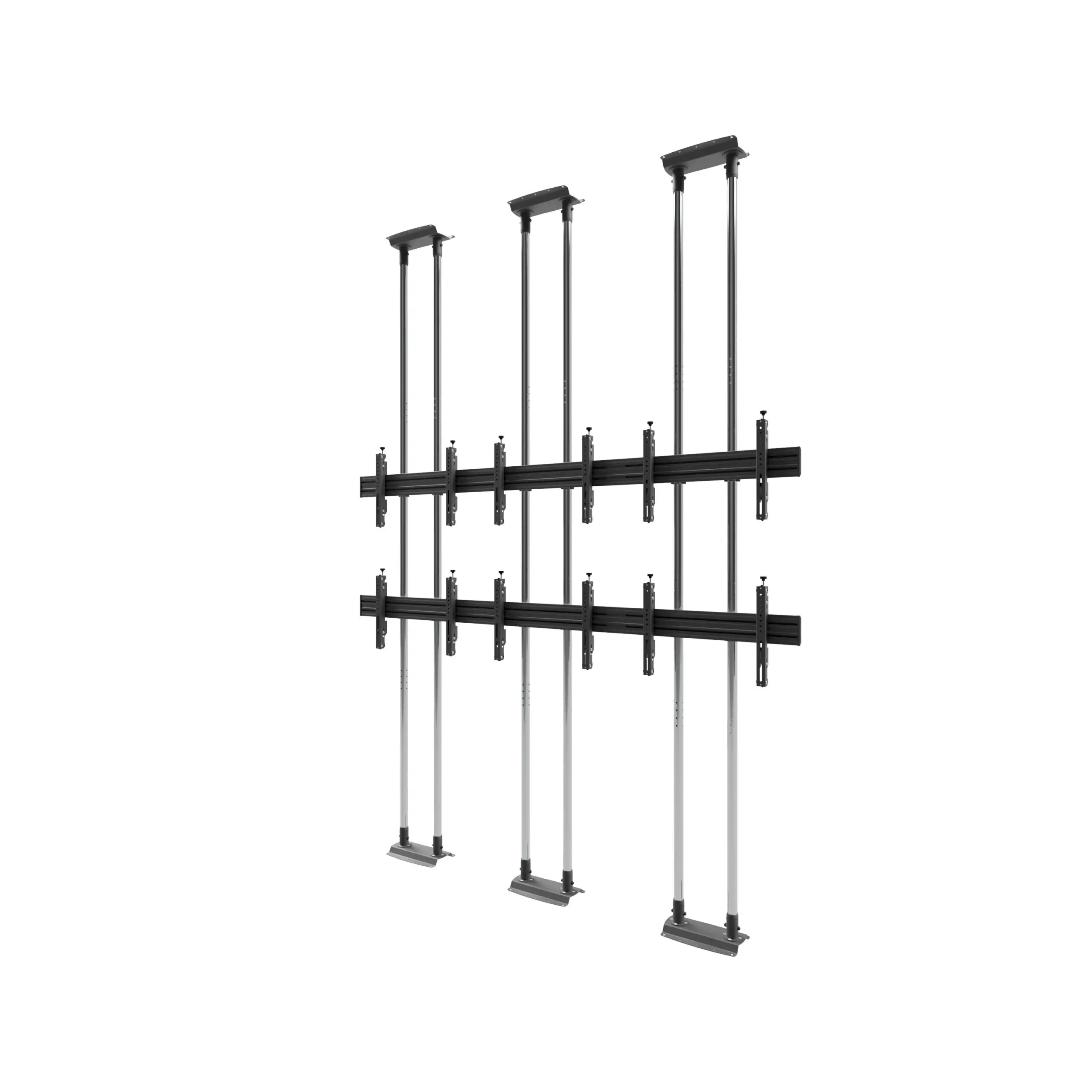 VWFCA3357-L - Montaggio a parete video con fissaggio da pavimento a soffitto, modulare 3x3, per schermi 50-57", orizzontale