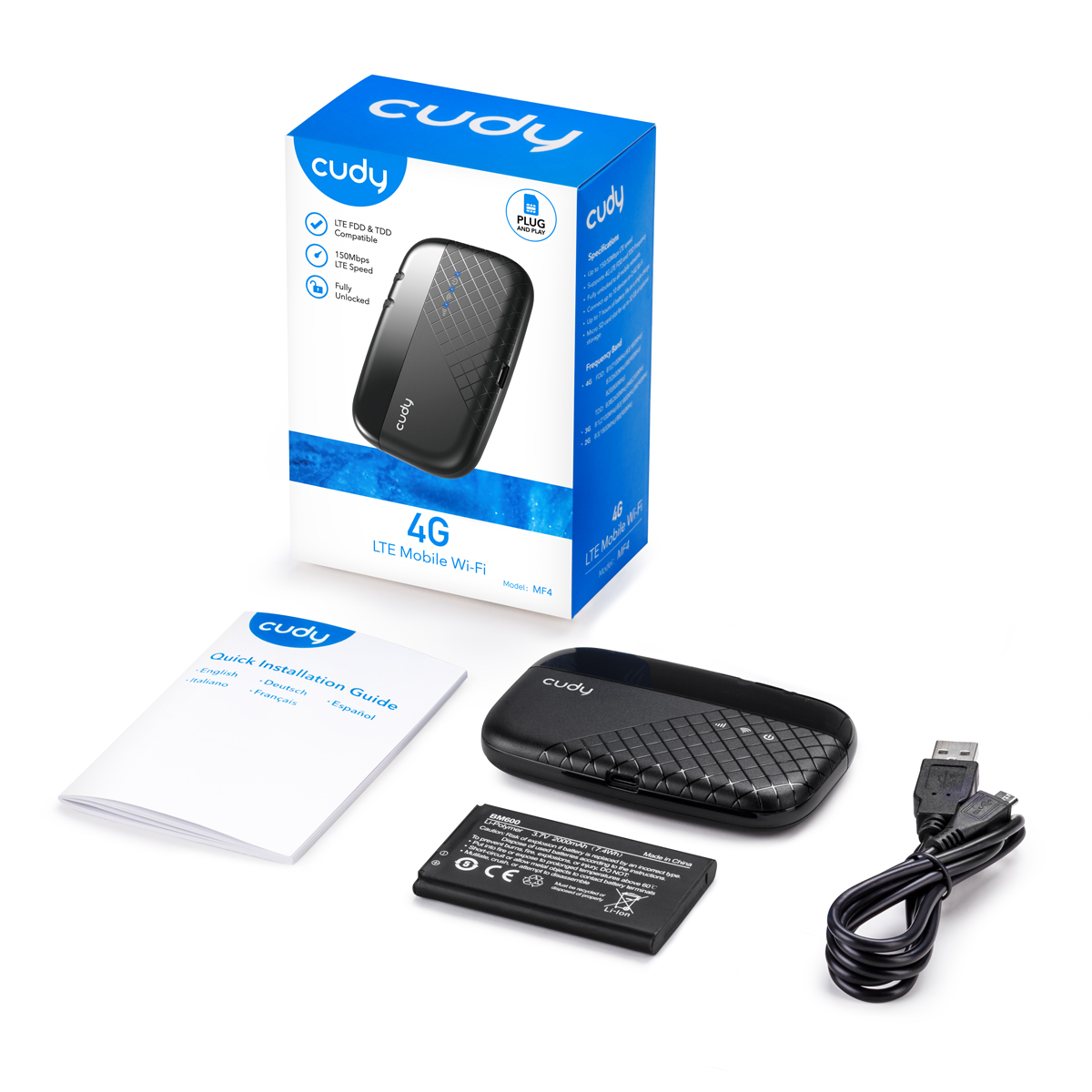 MF4 - 4G LTE Cat4 Mobile Wi-Fi