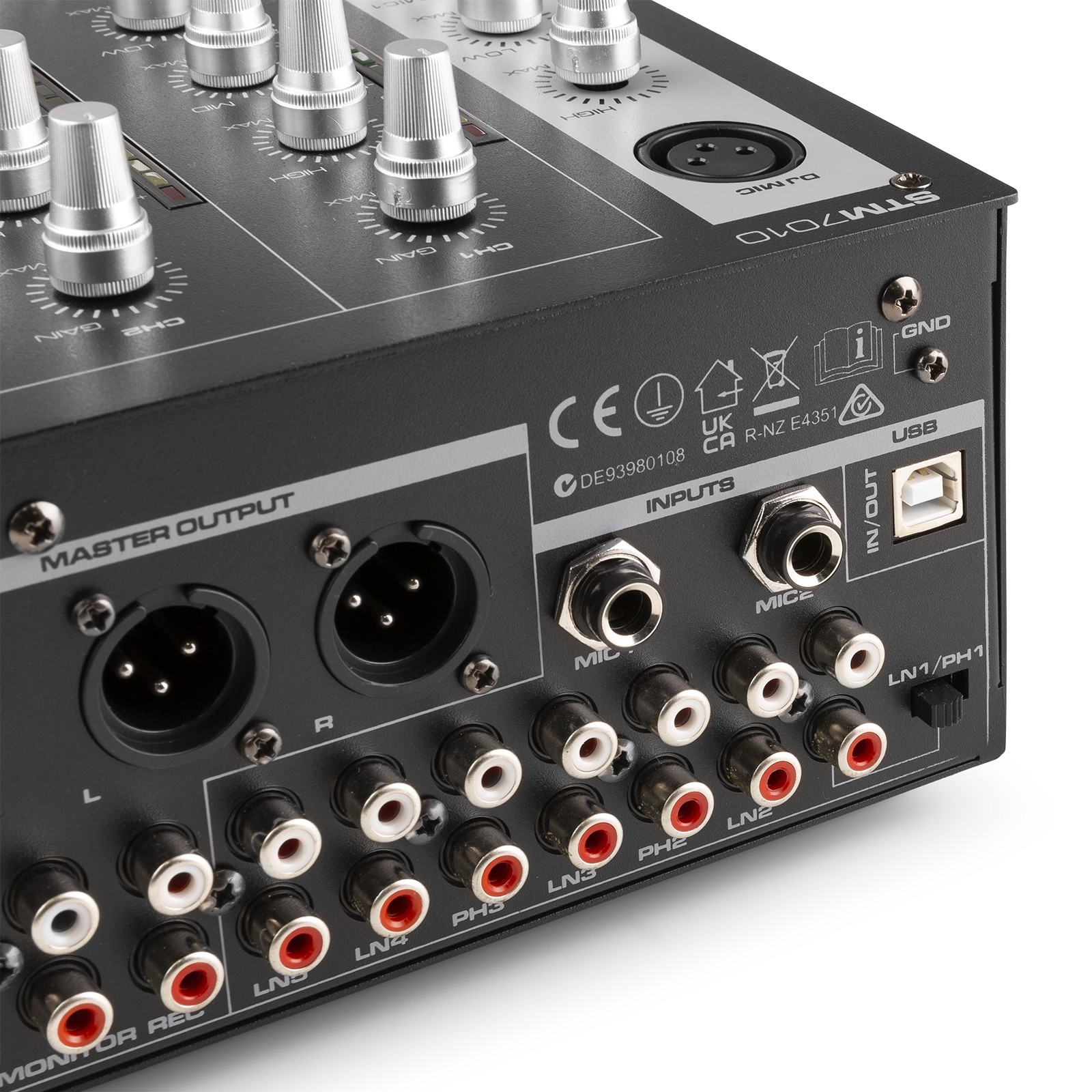 Mixer 4 canali, per uso professionale,  Mod. STM-7010