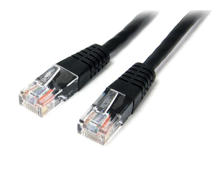 Startech.com M45PAT15MBK Cavo patch UTP Cat5e RJ45 modellato da 15 m - Cat5e  nero- Cavo patch Ethernet  (M45PAT15MBK)