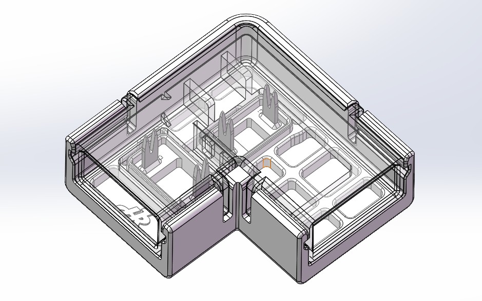 Connettore ad angolo 90° per board 10mm