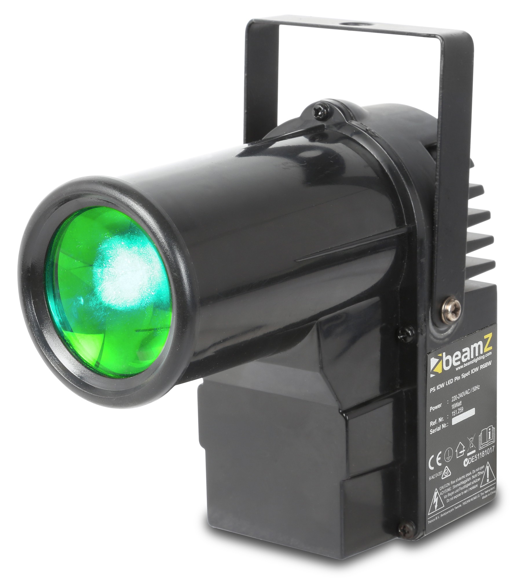 Faro LED pin spot RGBW, 10W, con angolo 10° PS10W