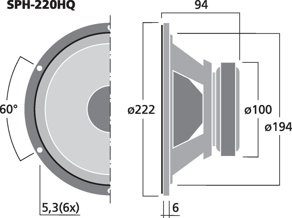 SPH-220HQ - Woofer HiFi