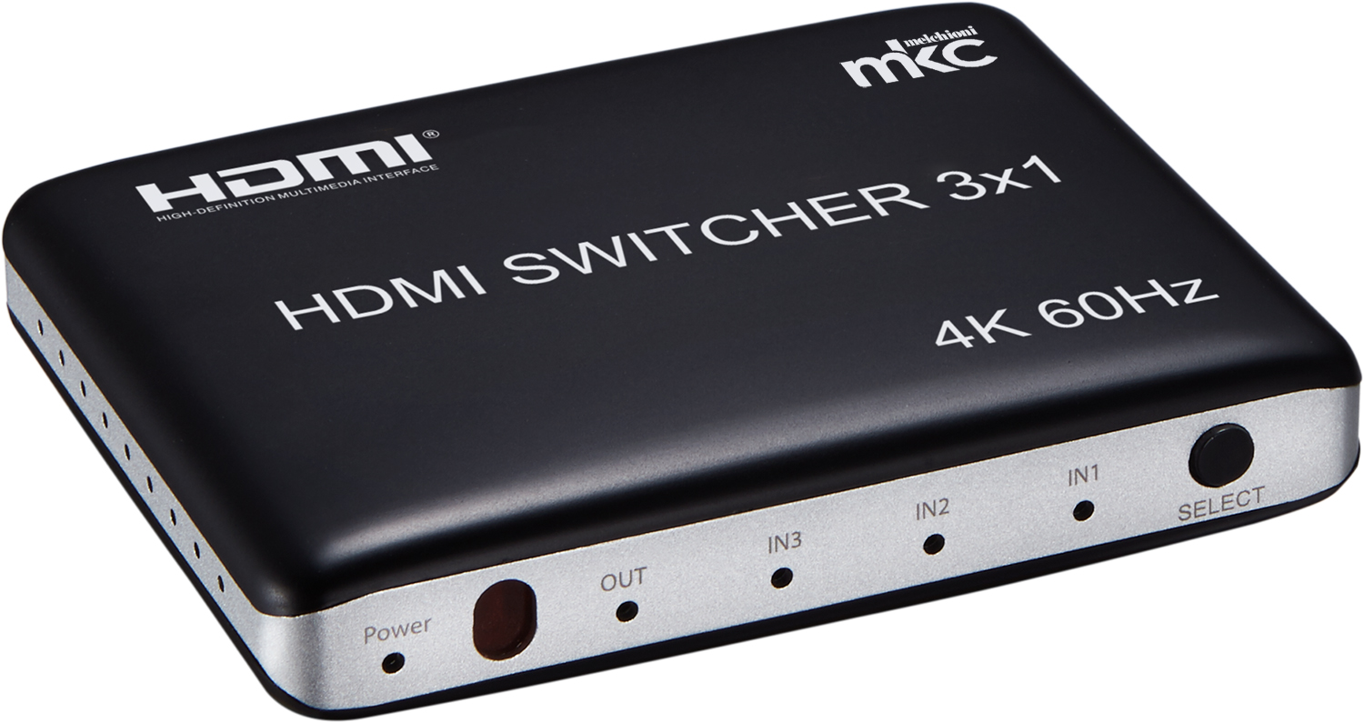 Selettore HDMI V2.0b UHD 4K/60Hz 3IN x 1OUT mod. MK-DSW3 2.0