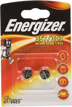 Batteria ossido argento 303/357 Energizer 357 / 303 Energizer
