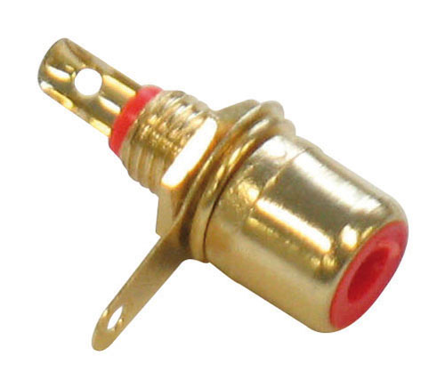Presa rca da pannello dorata rosso FR1611/G RED