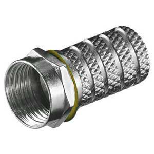 Connettore Femmina Maschio Avv. Cavo Rg58/59 Est.Ø6mm Ring Est. Giallo F/1602A-I