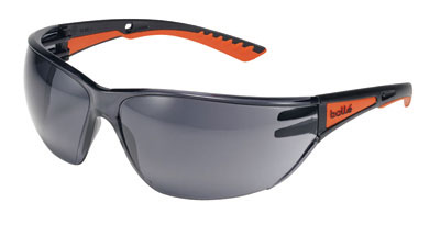 Occhiali di sicurezza Bollè Slam, lenti fumè, montatura arancio/nero