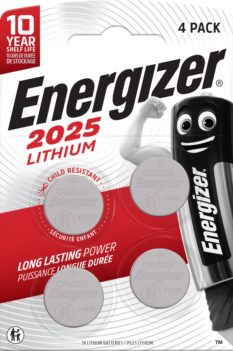 ENERGIZER Lithium CR2025 blister da 4