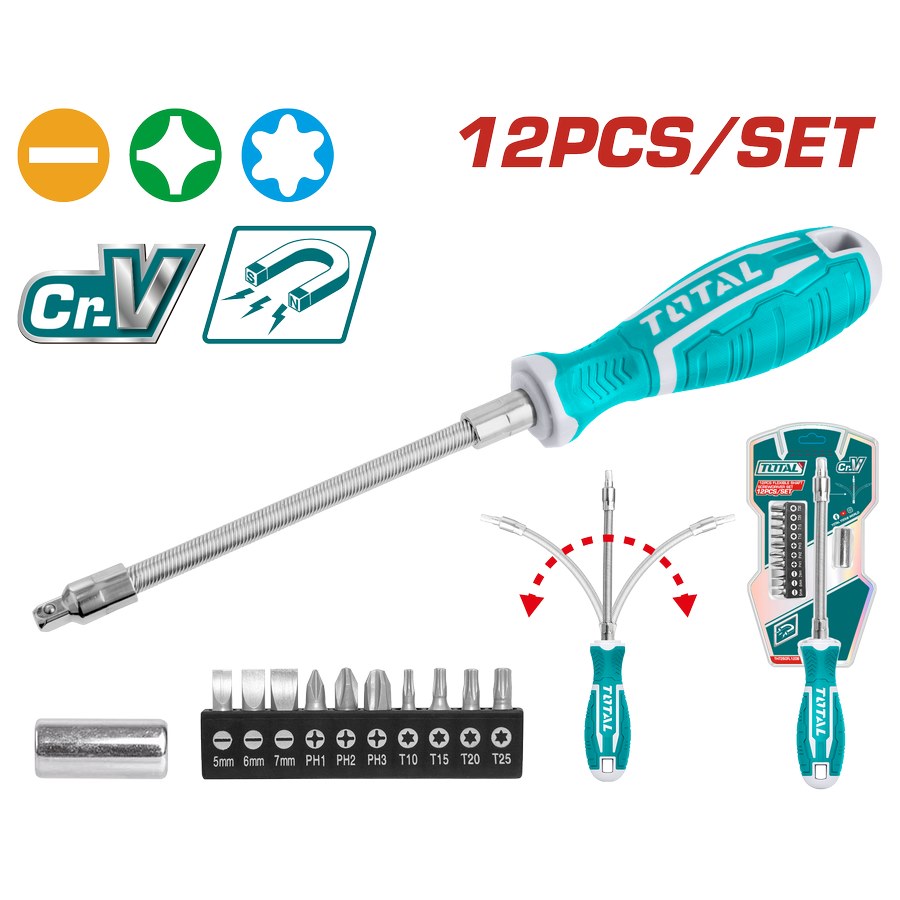 Cacciavite Multifunzione - 10 punte incluse THT250FL1206