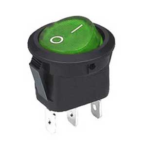 Interruttore a Bilanciere Rotondo 10A 250V Verde Ma INT/3434H-I