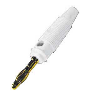 Spina Banana Ø4mm Dorata Bianco BAPRO/433GBIX-C