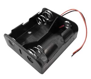 Portabatterie Per 2 Mezza Torcia C Con Fili PIL/48-C