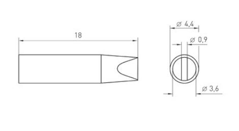 RT Micro Punte saldante, Ø 3,6 x 0,9 mm T0054463199N Weller
