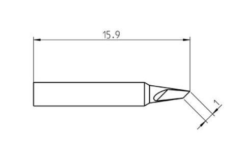 RT Pico Punta saldante,  punta a lama di coltello 1,0 mm T0050102799 Weller