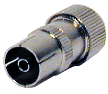 Presa coassiale tv 9,5 mm volante in metallo
