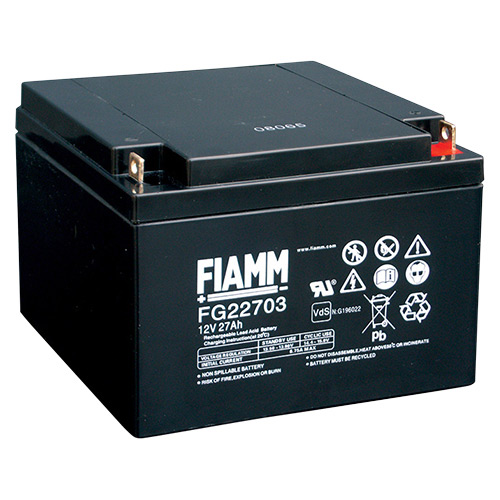 Batteria al piombo ricaricabile 12V 27Ah terminale bandiera d.5.5 FIAMM