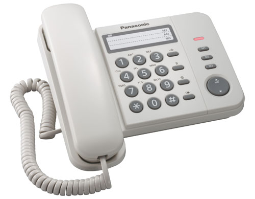 Telefono a filo Panasonic KX-TS520EX1W: colore Bianco