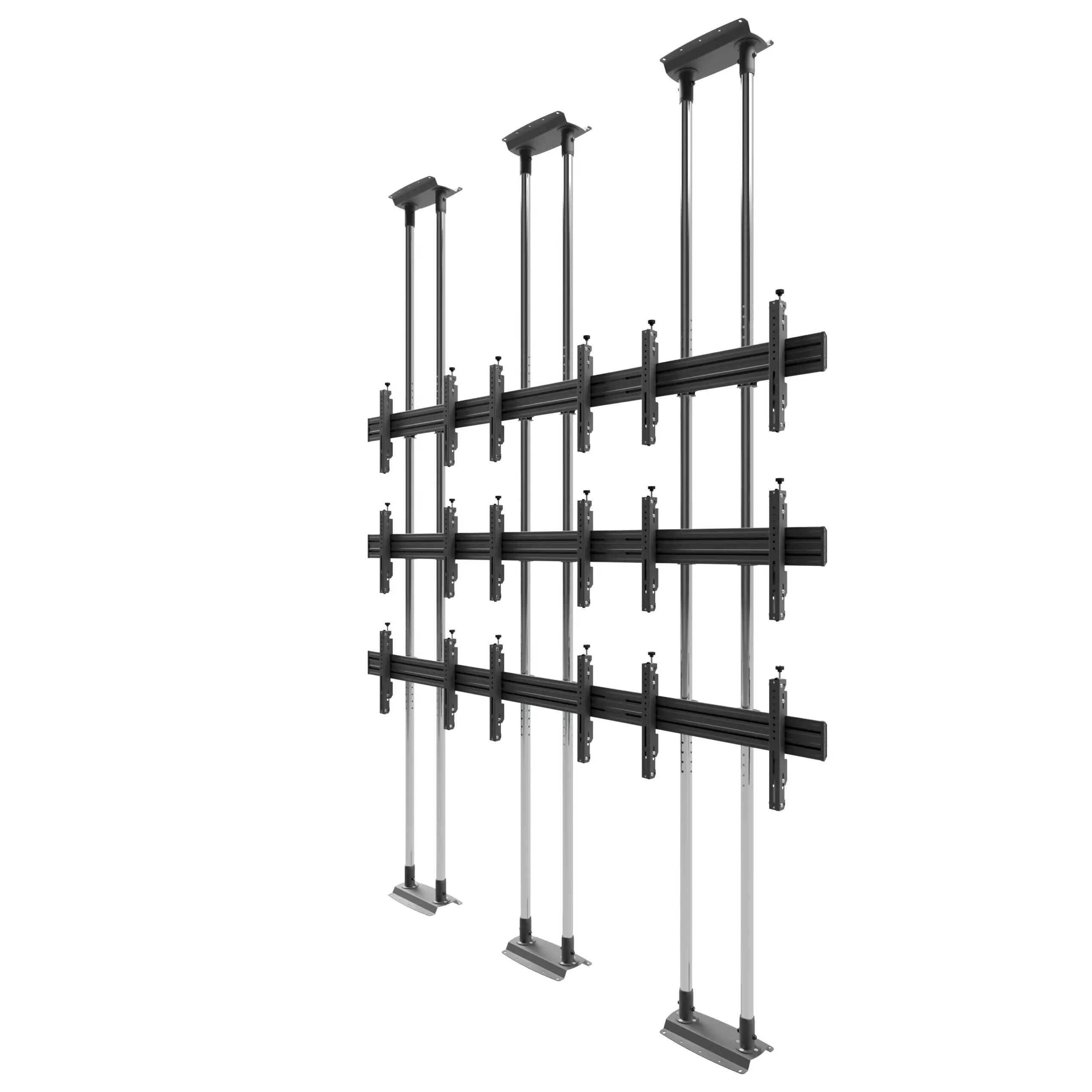 VWFCA3347-L - Montaggio a parete video con fissaggio da pavimento a soffitto, modulare 3x3, per schermi 42-49", orizzontale