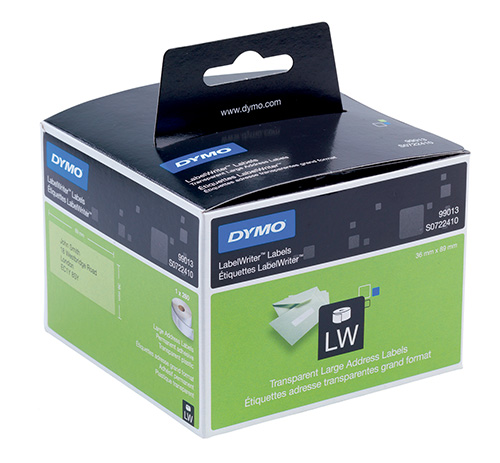 Etichette DYMO® LabelWriter™ Indirizzi Estesi Trasparente - 36 x 89 mm