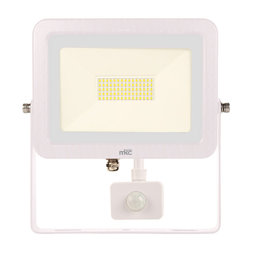 Faro HTP-S 50W, con sensore PIR, 4000K, Bianco, MKC Light