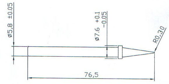 C2-2 10 Punte coniche da 0,3mm per saldatore MK-728/60W