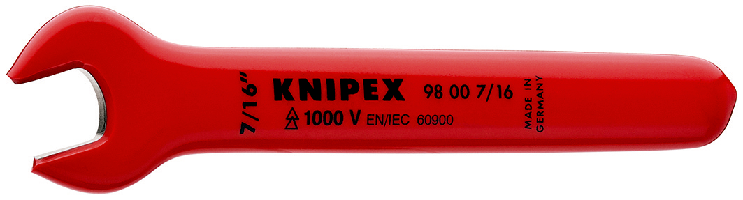 Chiave a forchetta semplice 98 00 7/16", isolamento a 1000V