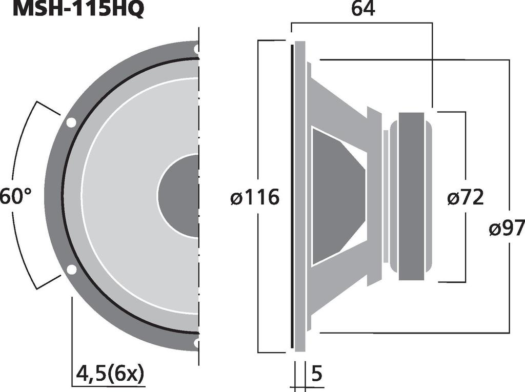 MSH-115HQ - Altoparlante Midrange HiFi