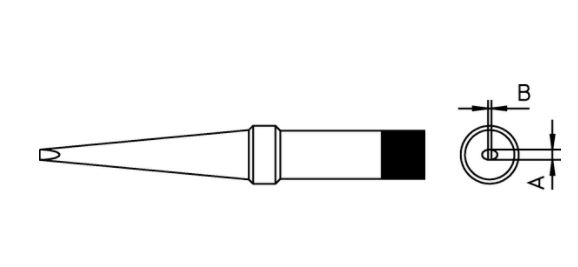 Punta a cacciavite lunga 425°C Largh. 1,2 mm Lungh.0,4 mm 4PTK8-1 Weller