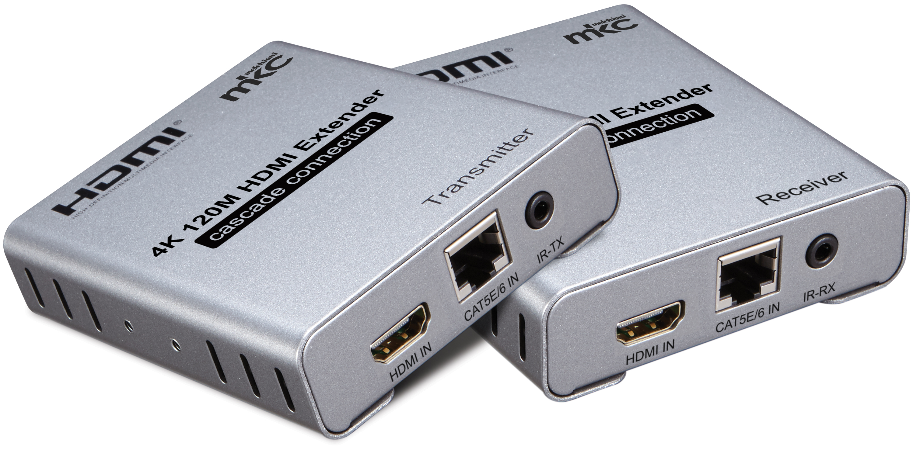Estensore HDMI 1.4b 4K fino 120mt, collegamento in cascata mod. MK-02ESC TX + RX